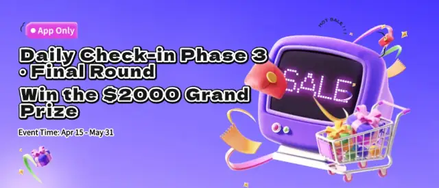 Acbuy Spreadsheet activity banner: ACBUY Daily Check-in Phase 3 final round grand prize event