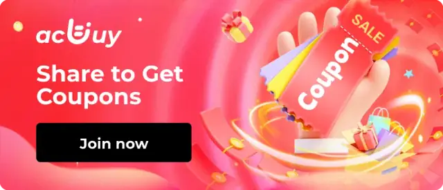 Acbuy Spreadsheet activity banner: ACBUY share to get coupons event