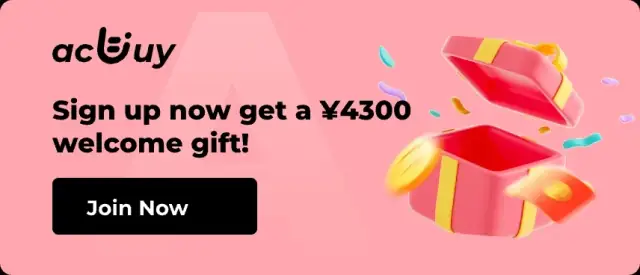 Acbuy Spreadsheet activity banner: ACBUY sign up welcome gift